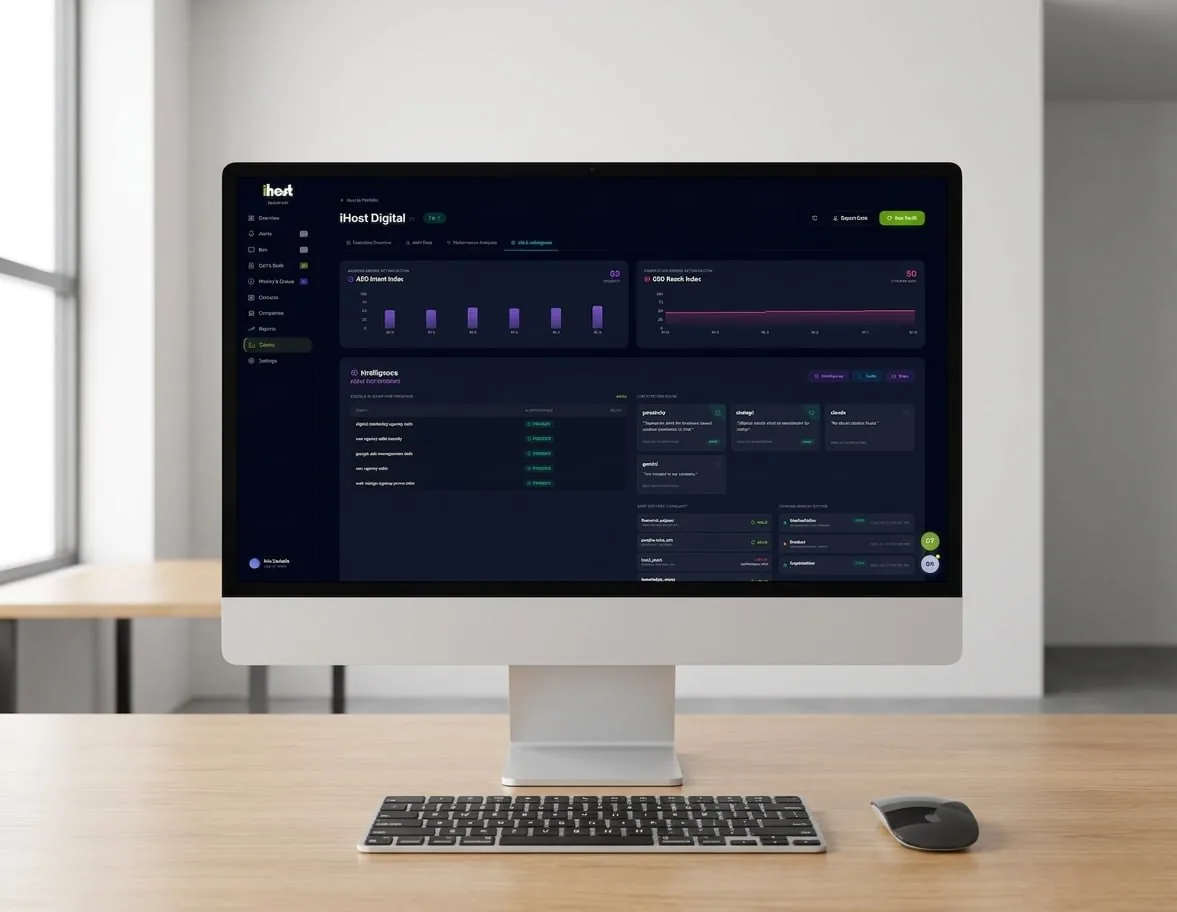 AgencyOS build queue and alert feed — iHost Digital